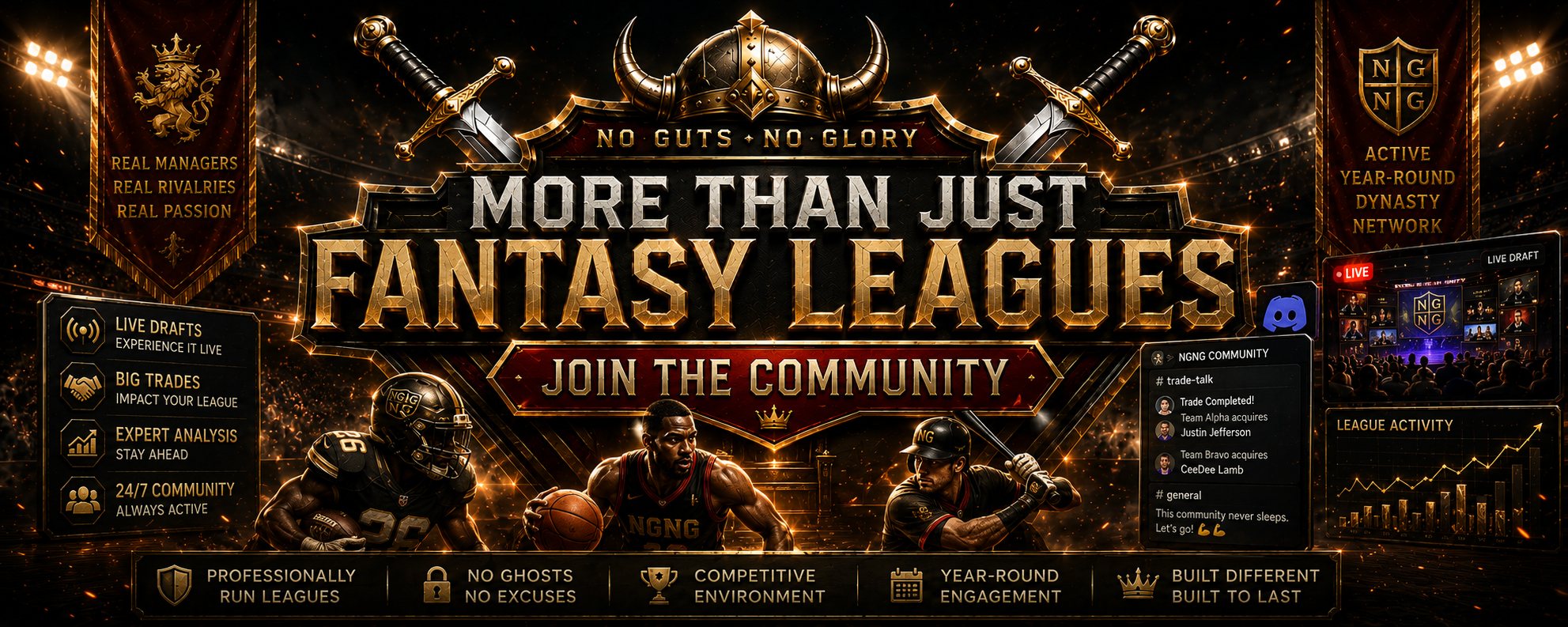 No Guts No Glory &mdash; More Than Just Fantasy Leagues: Join the Community